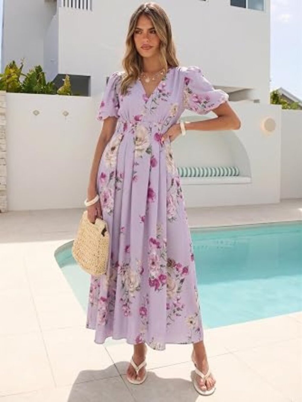 Caracilia Women’s Summer Floral Maxi Dress